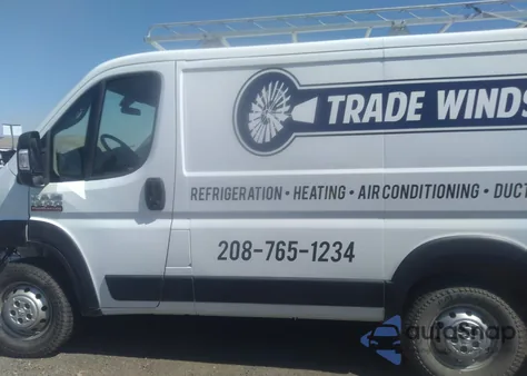 2019 Ram Promaster 1500 Low Roof 118 Wb из США, поврежденный, VIN 3C6TRVNG3KE500189